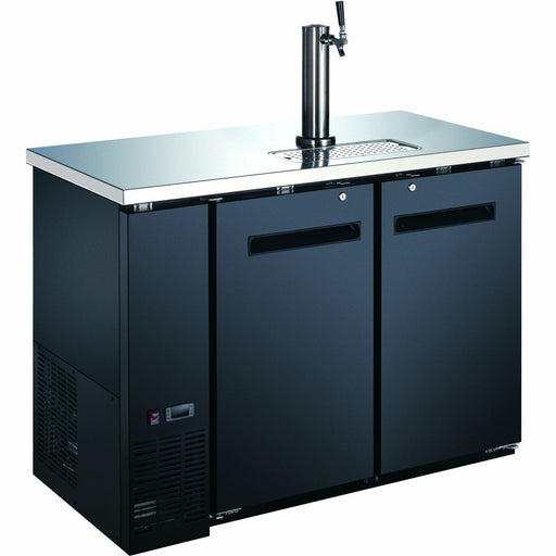 Commercial Direct Draw Beer Dispenser Twin Door Keg Cooler With Single Beer Tap Black | Gxx201 Makfry