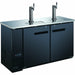 Commercial Direct Draw Beer Dispenser Twin Door Keg Cooler With Double Beer Tap Black | Gxx202 Makfry