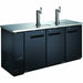 Commercial Direct Draw Beer Dispenser Triple Door Keg Cooler With Double Beer Tap Black | Gxx203 Makfry