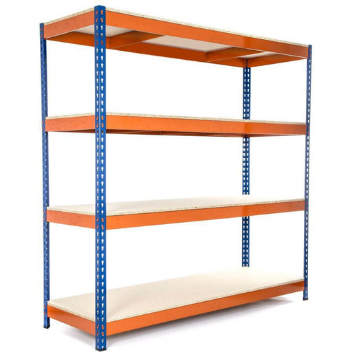 Industrial Shelving Unit Heavy Duty 1830x760x1980mm 4 Shelves 400 Kg/Shelf Powder Coated Steel | Ty7601830 Makfry