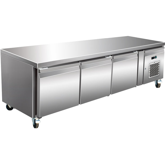 B GRADE Professional Low Refrigerated Counter / Chef Base 3 doors 1795x700x650mm |  BASE31 B GRADE