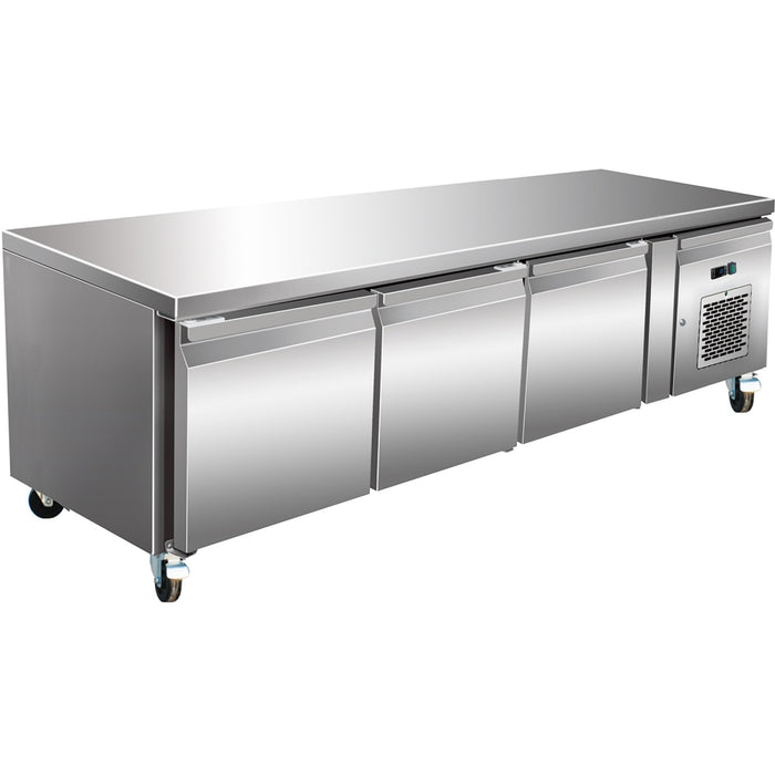 Professional Low Refrigerated Counter / Chef Base 3 Doors 1795x700x650mm |  Thp3100 Tn650 H