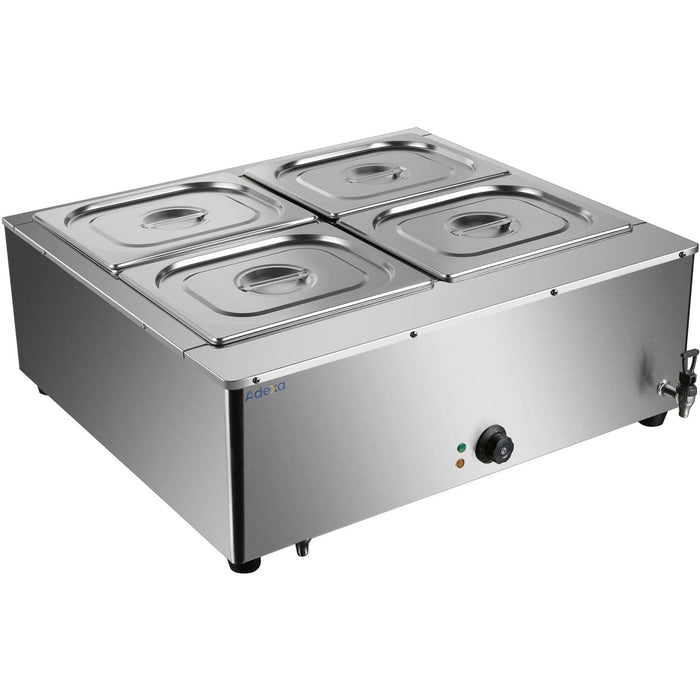 Commercial Electric Bain Marie 4x Gn1/2 3000 W Countertop 750x750x275mm | Hb750 Makfry