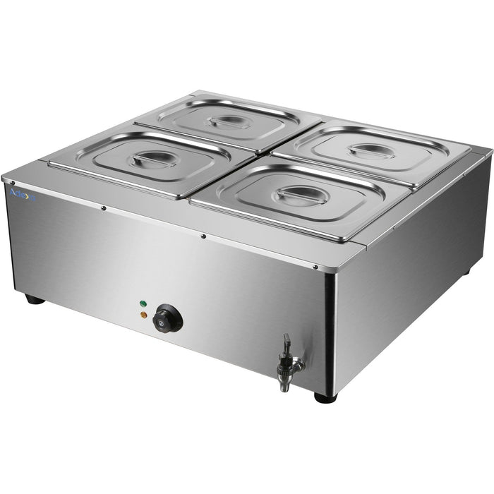 Commercial Electric Bain Marie 4x Gn1/2 3000 W Countertop 750x750x275mm | Hb750 Makfry