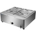Commercial Electric Bain Marie 4x Gn1/2 3000 W Countertop 750x750x275mm | Hb750 Makfry