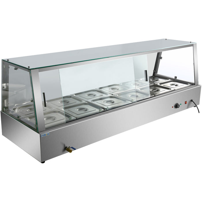 B GRADE Display Bain Marie Countertop 6xGN1/1 150mm |  HBM214 B GRADE