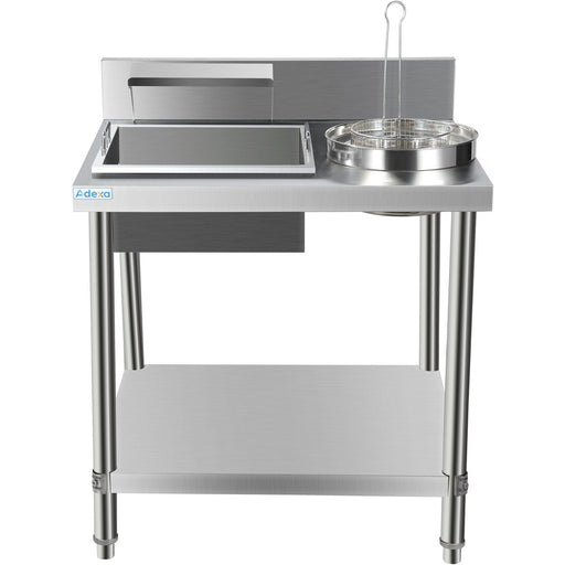 Professional Stainless Steel Breading Table With Upstand | Hbt1000 Makfry
