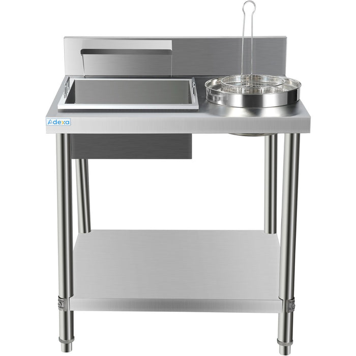 Professional Stainless Steel Breading Table with Upstand |  HBT1000