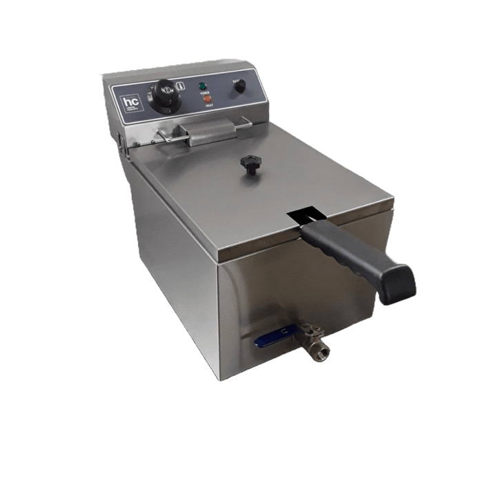 Electric Table Top Chips Fryer With Drainer - 10L - Stainless Steel - 28.5x50x38cm