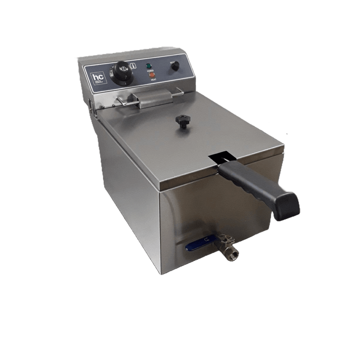 Electric Table Top Chips Fryer With Drainer - 6L - Stainless Steel - 290x425x280mm