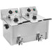B GRADE Commercial Deep fat Fryer 8+8 litres 6.5kW Countertop |  HDF88 B GRADE Makfry