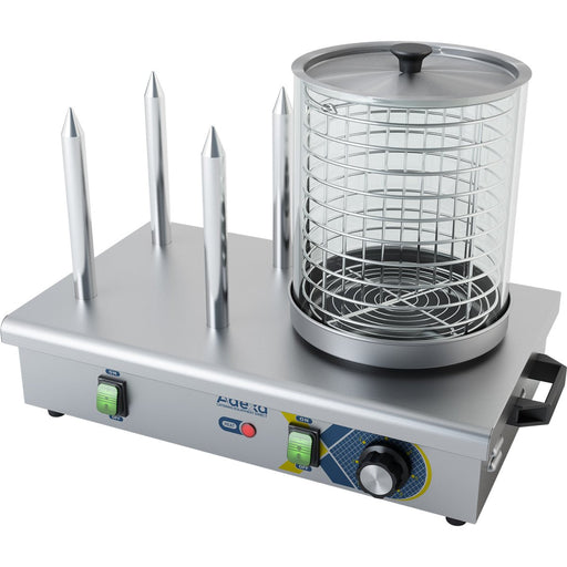 Commercial Hot dog warmer 4 bun spikes |  HDW4 Makfry