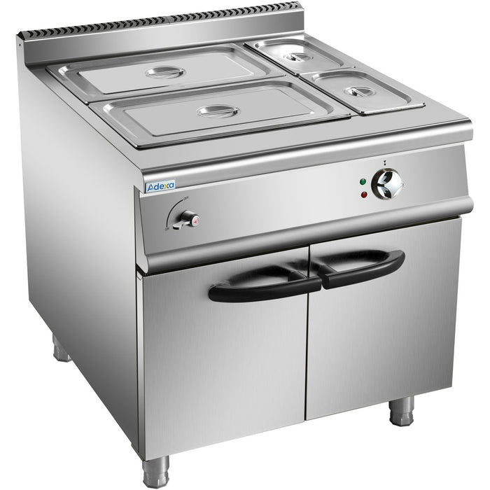 Commercial Electric Bain Marie with Cabinet 2xGN1/1 + 2xGN1/3 6kW 900mm Depth |  HEB909A