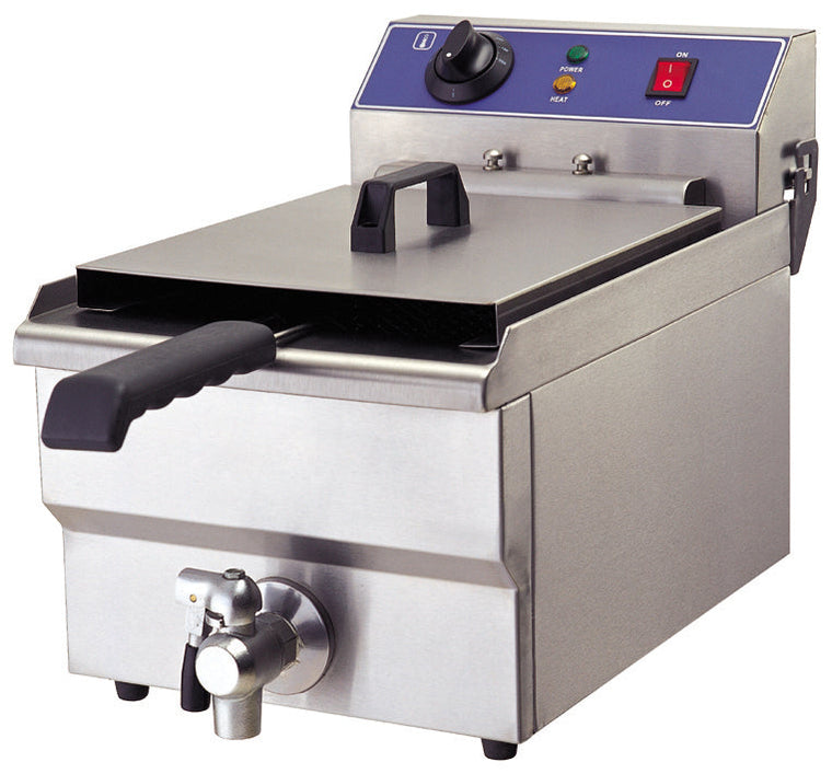 Infernus Countertop Electric Single Tank Fryer With Tap 10L — Canmac