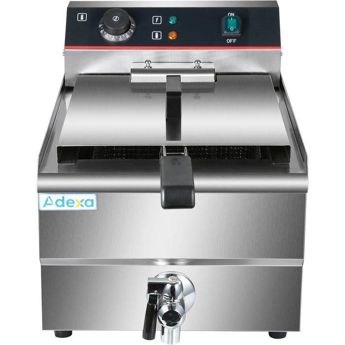 B GRADE Commercial Fryer Single Electric 16 litre 5kW Countertop Drainage tap |  HEF161V B GRADE