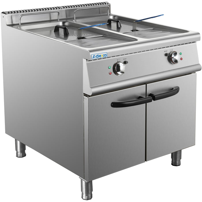 Commercial Fryer Twin Tank Electric 46 Litre 24k W Freestanding |  Hef708