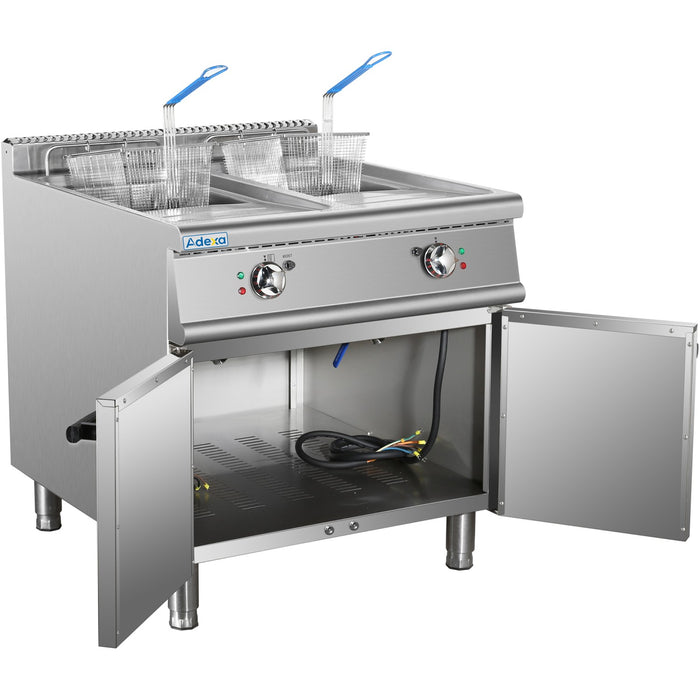 Commercial Fryer Twin Tank Electric 46 Litre 24k W Freestanding |  Hef708