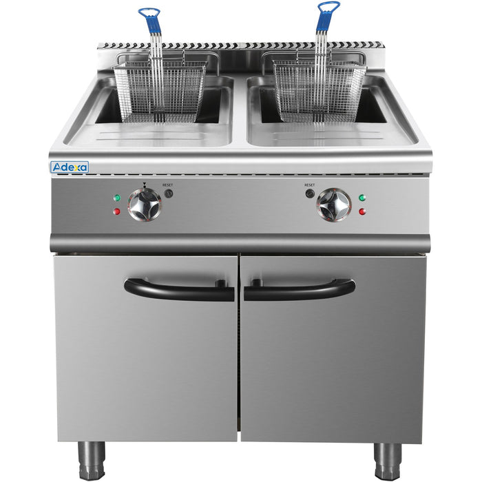 Commercial Fryer Twin Tank Electric 46 Litre 24k W Freestanding |  Hef708