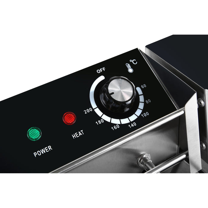 Commercial Fryer Double Electric 2x8 litre 5.6kW Countertop |  HEF89 Makfry