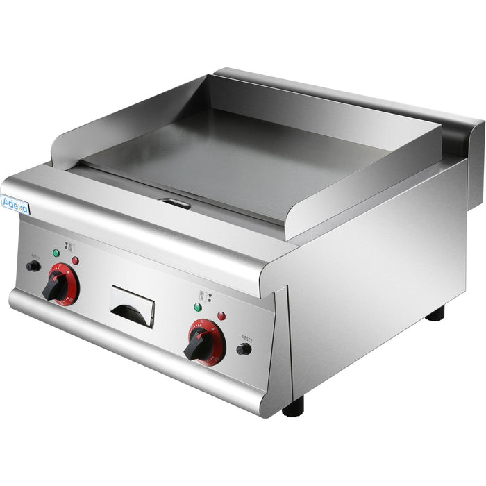 Commercial Electric Griddle Smooth Top 2 Zones 5k W Countertop | Heg606 Makfry