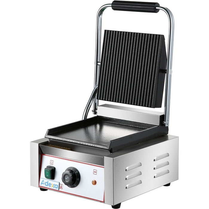 Heavy Duty Panini Contact grill Ribbed/Smooth 1.8kW |  HEG811A Makfry
