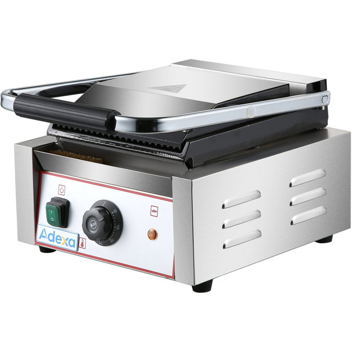 Heavy Duty Panini Contact grill Ribbed/Smooth 1.8kW |  HEG811A Makfry
