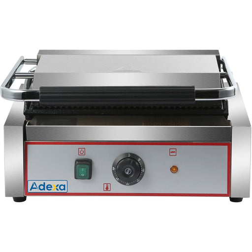 Heavy Duty XL Panini Contact grill Ribbed 2.2kW |  HEG811E Makfry
