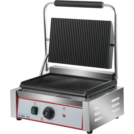 Heavy Duty XL Panini Contact grill Ribbed 2.2kW |  HEG811E Makfry