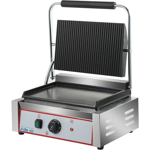 Heavy Duty Large Panini Contact grill Ribbed/Smooth 2.2kW |  HEG811EA Makfry