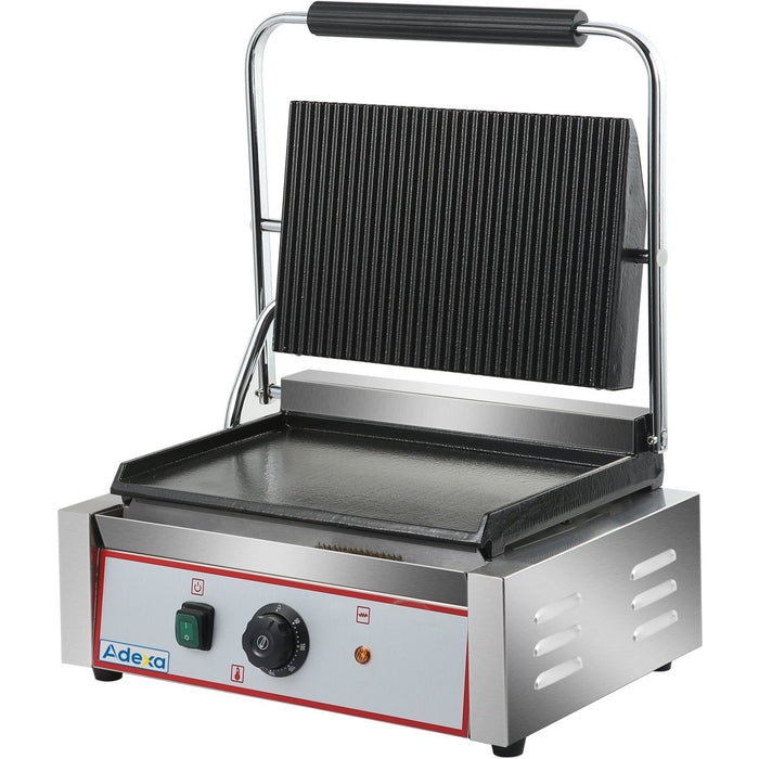Heavy Duty Large Panini Contact grill Ribbed/Smooth 2.2kW |  HEG811EA Makfry