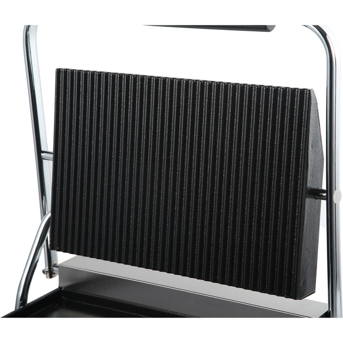 B GRADE Heavy Duty Large Panini Contact grill Ribbed/Smooth 2.2kW |  HEG811EA B GRADE Makfry