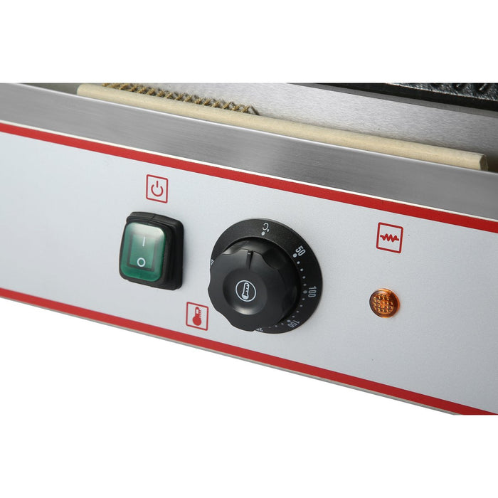 Heavy Duty Twin Panini Contact Grill Ribbed 3.6k W Dual Zone | Heg813 Makfry