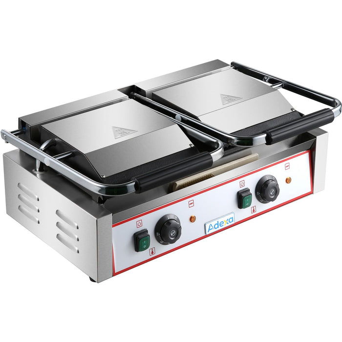 B GRADE Heavy Duty Twin Panini Contact grill  Ribbed/Smooth 3.6kW Dual Zone |  HEG813A B GRADE