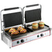 Heavy Duty Twin Xl Panini Contact Grill Ribbed/Smooth 4.4k W Dual Zone | Heg813 Ea Makfry
