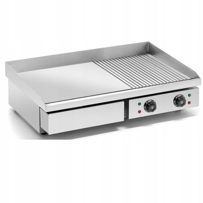 Commercial Griddle Smooth/Ribbed 730x470x240mm 4.4kW Electric |  HEG822