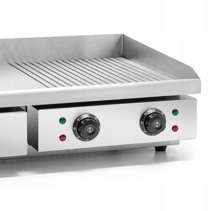 Commercial Griddle Smooth/Ribbed 730x470x240mm 4.4kW Electric |  HEG822