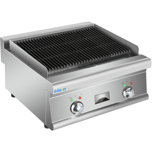 Commercial Electric Lava Rock Grill 2 Zones 4.8k W Countertop | Hel607 Makfry