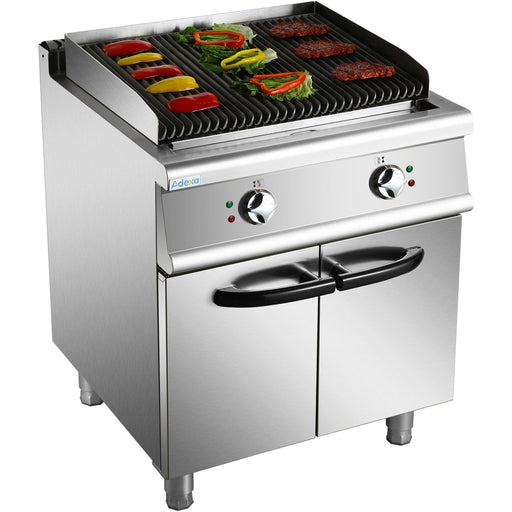 Professional Electric Lava Rock Grill With Cabinet Base 9k W 700mm Depth | Hel707 A Makfry