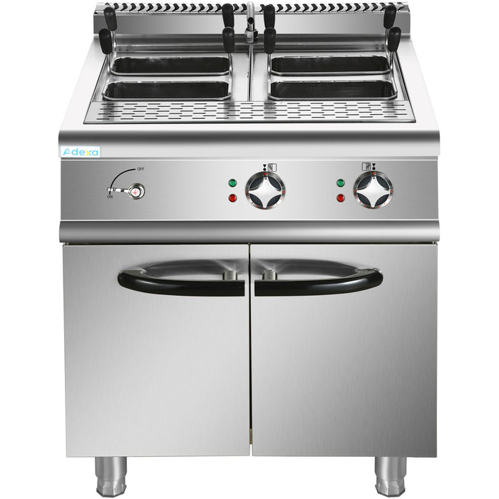 Professional Pasta cooker 30 Litres Electric 12kW Floor standing with Cabinet Base 700mm Depth |  HEN715A