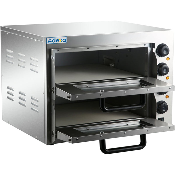 Electric Pizza oven 4+4 pizzas of 8'' |  HEP2ST