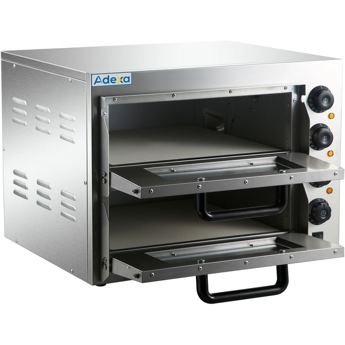 B GRADE Electric Pizza oven 4+4 pizzas of 8'' |  HEP2ST B GRADE