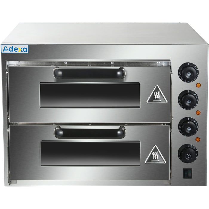 B GRADE Electric Pizza oven 4+4 pizzas of 8'' |  HEP2ST B GRADE