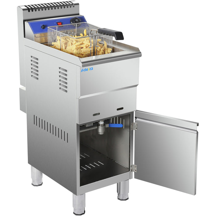 Professional Single Basket Free standing Gas Fryer Single tank 18 litres|  HGF181C