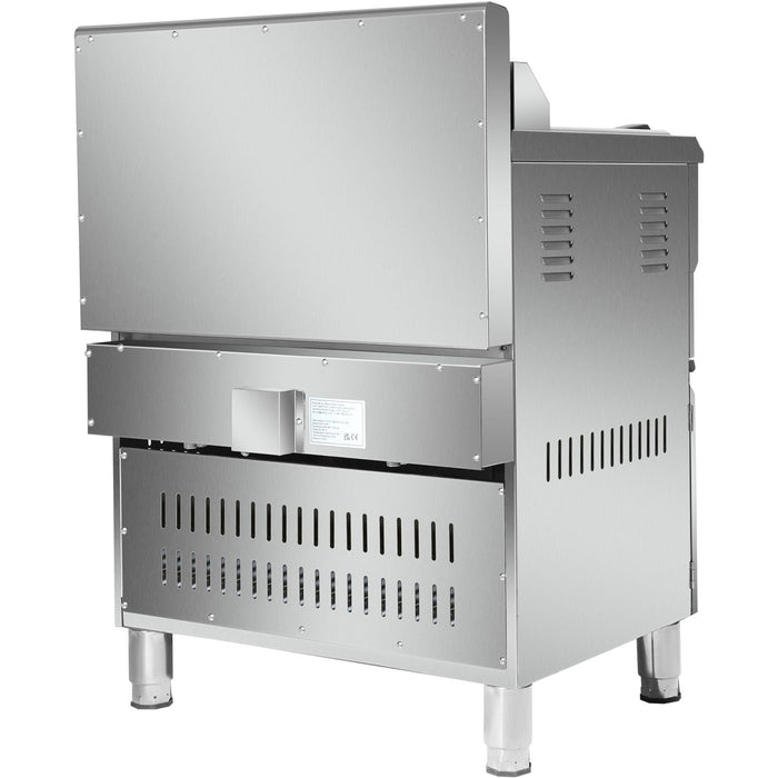 Professional Twin Basket Free Standing Gas Fryer Twin Tank 36 Litres| Hgf182 C Makfry