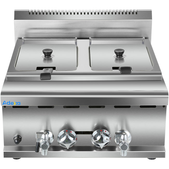 Commercial Gas Fryer 2x8 litres Countertop |  HGF608