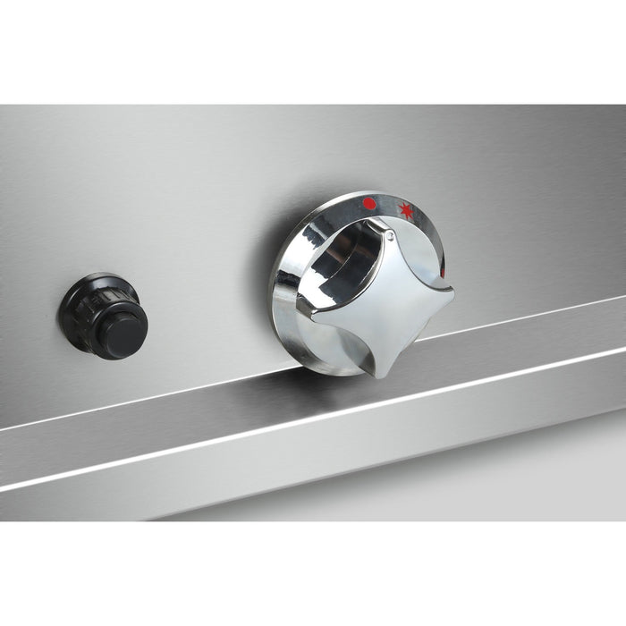 Commercial Gas Lava Rock Grill 2 Zones Countertop | Hgl607 Makfry