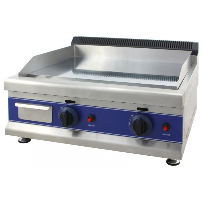 Commercial Gas Griddle Smooth 2 zone 6kW Table top |  HGT600