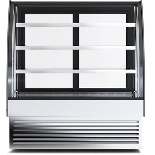 Display Merchandiser Fridge Curved Front 290 litres 3 shelves Black & Stainless steel |  HL900S3 Makfry