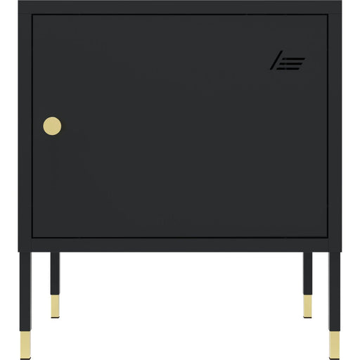 Metal Night Stand 1 Door 450x350x500mm Black |  HMA01B Makfry