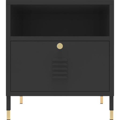 Metal Night Stand 1 Drawer 450x350x500mm Black |  HMA03B Makfry